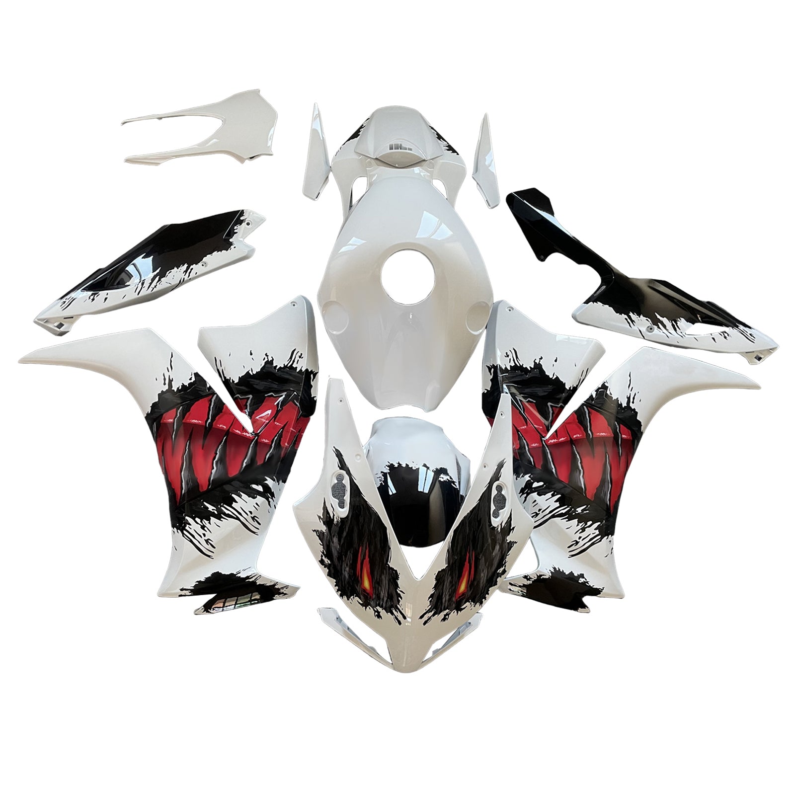 Amotopart 2012-2016 Honda CBR1000RR White Black Rotverkleidung Kit