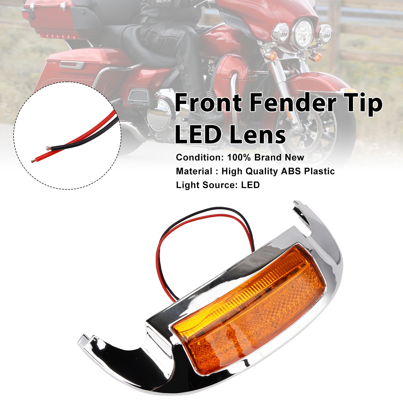 2014–2023 Electra Glide Ultra Limited, niedrige vordere Kotflügelspitze, LED-Linsen-Passform
