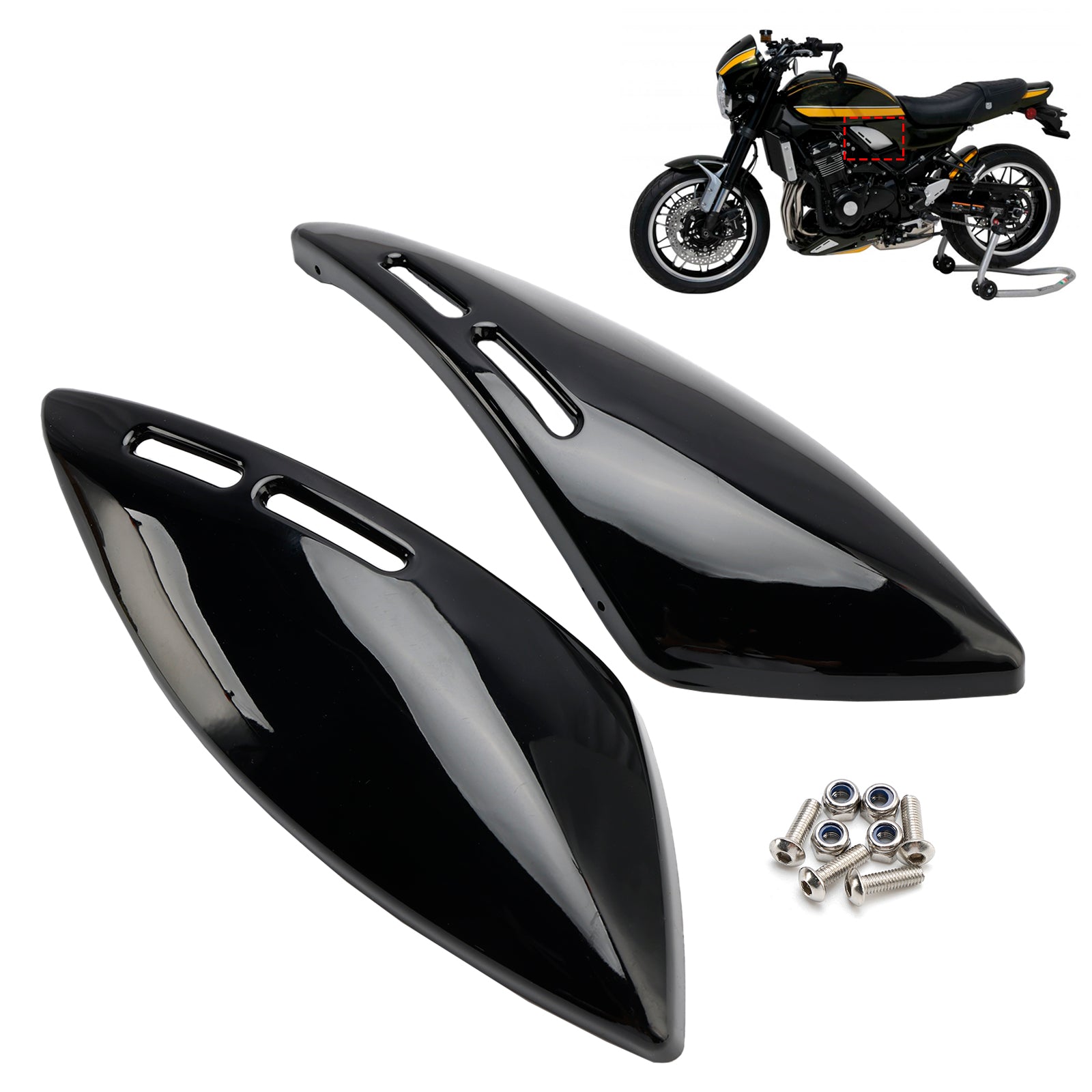 18-24 Kawasaki Z900RS Gas Tank Side Cover Panel Fairing Cowl