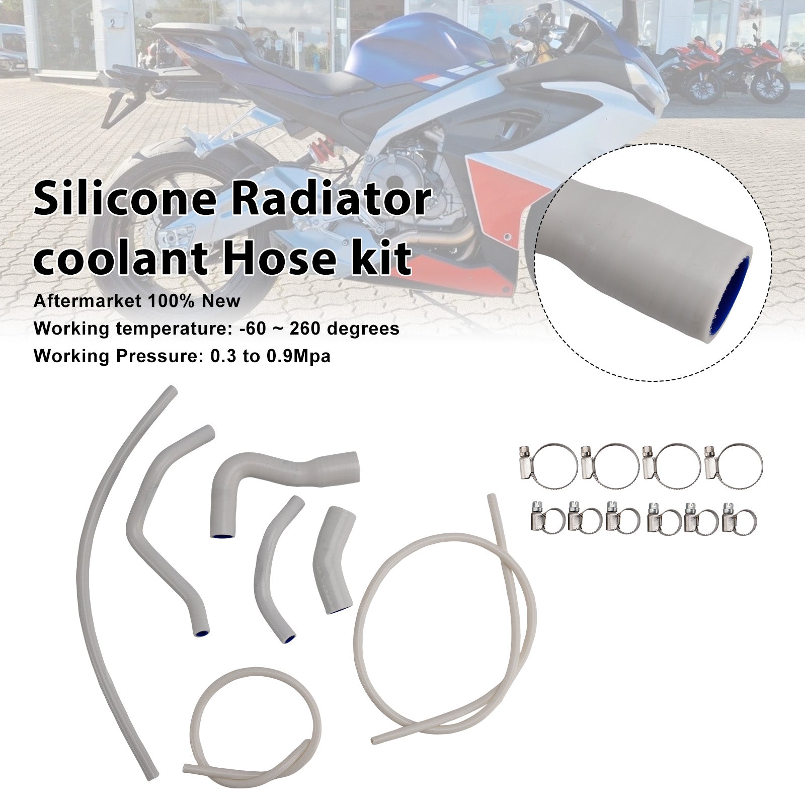 2021-2025 Aprilia RS 660 RS660 Silicone Radiator coolant Hose