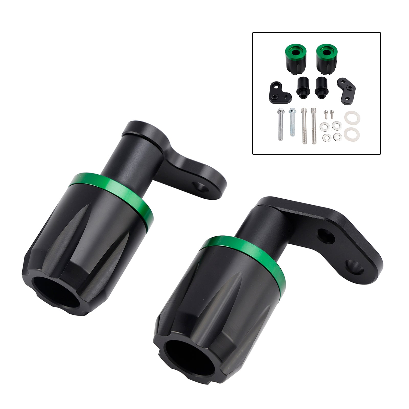 2024-2025 KAWASAKI ZX-6R ZX 6R CNC Anti-Crash Frame Sliders Protector Green