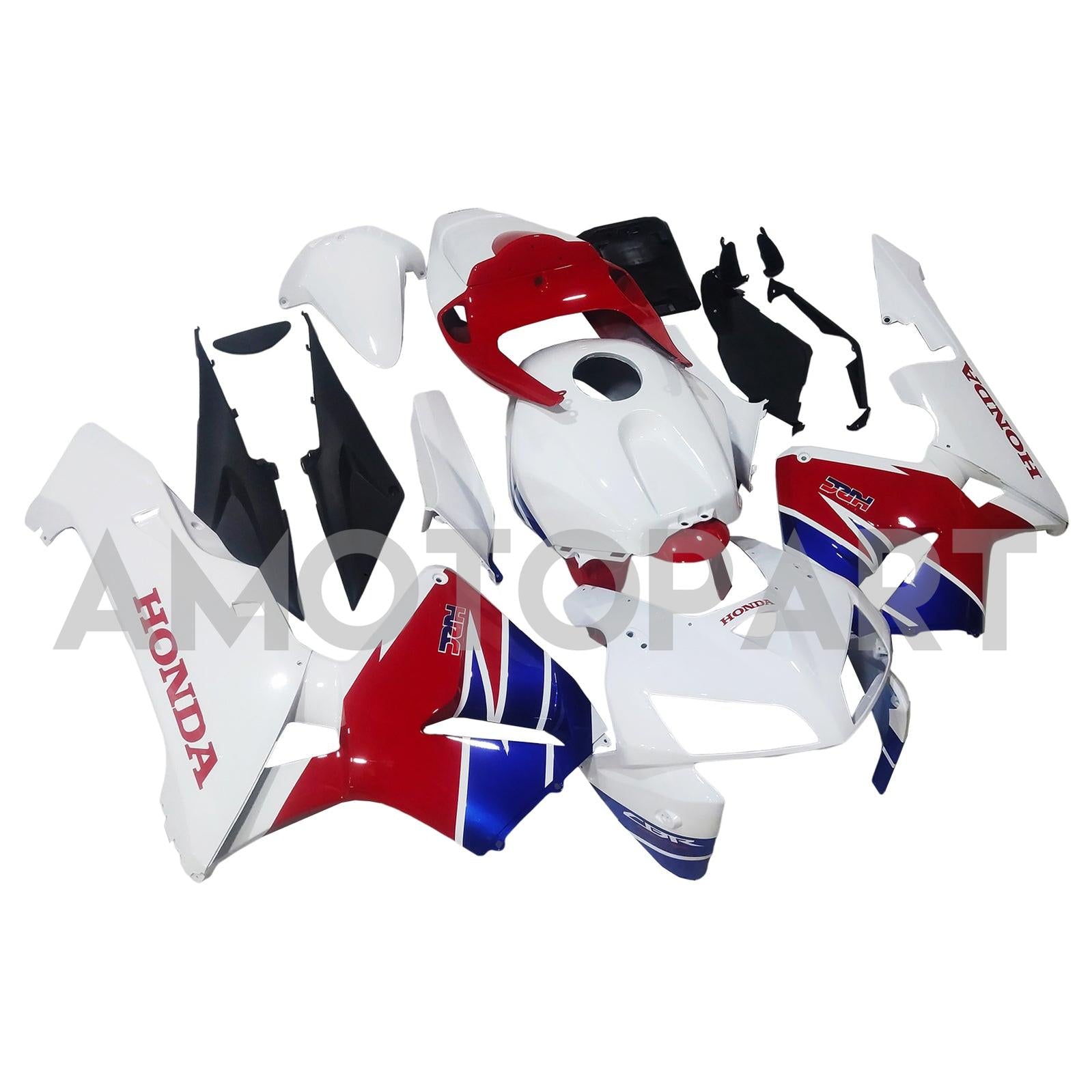 Amotopart 2005–2006 Honda CBR600RR Weiß-Rot-Verkleidungsset