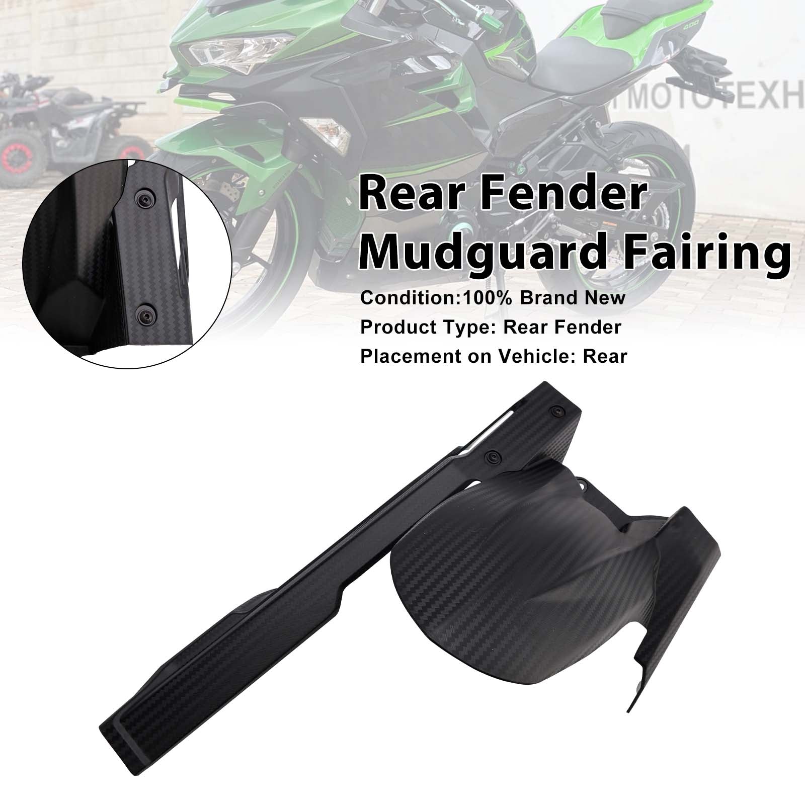 2018+ Kawasaki Ninja 400 Z400 Ninja 500 Z500 Heckfenderverkleidung
