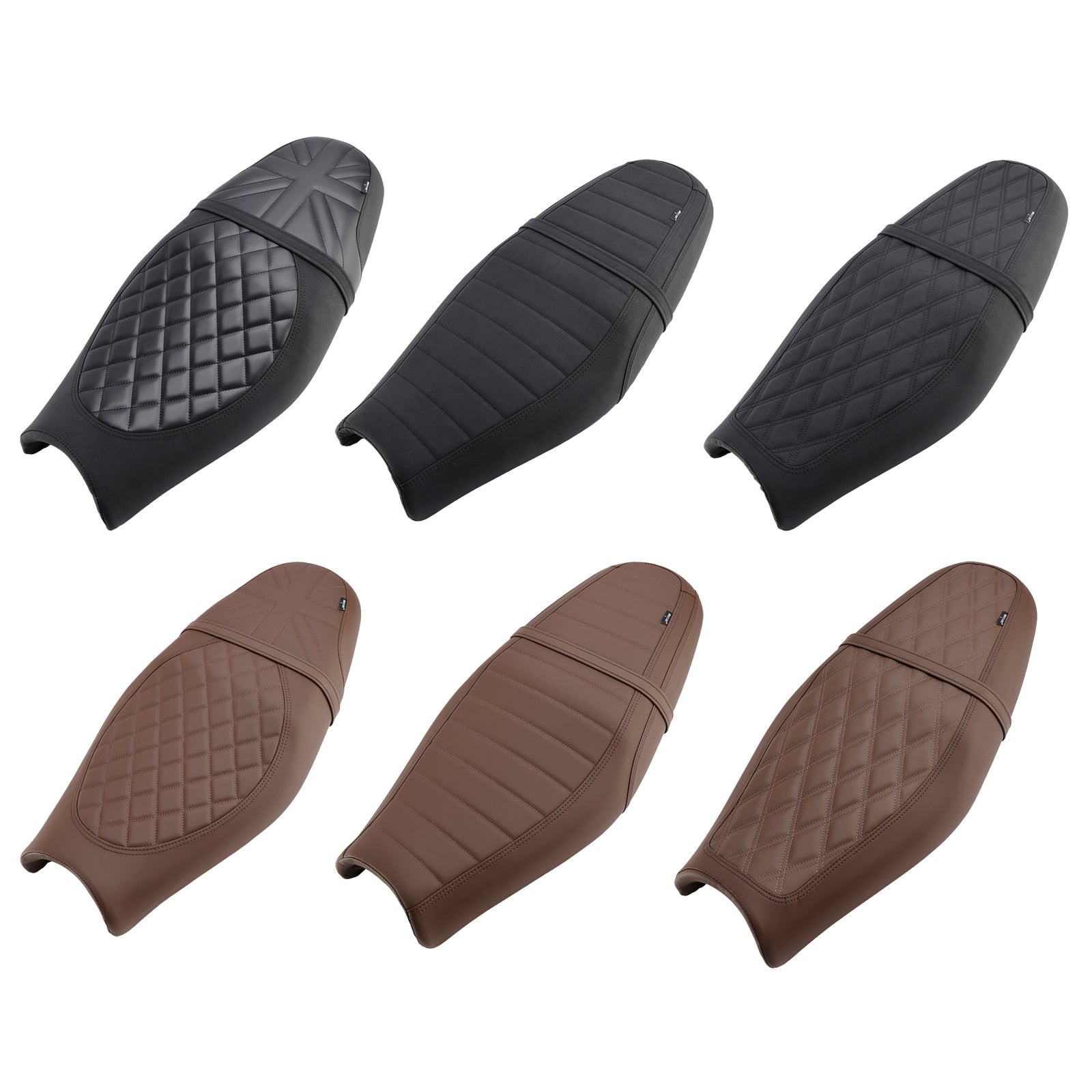 16-22 Street Twin a 23-24 Speed Twin Triumph Kompletní nízký polštář Polštář jezdec Brown Black