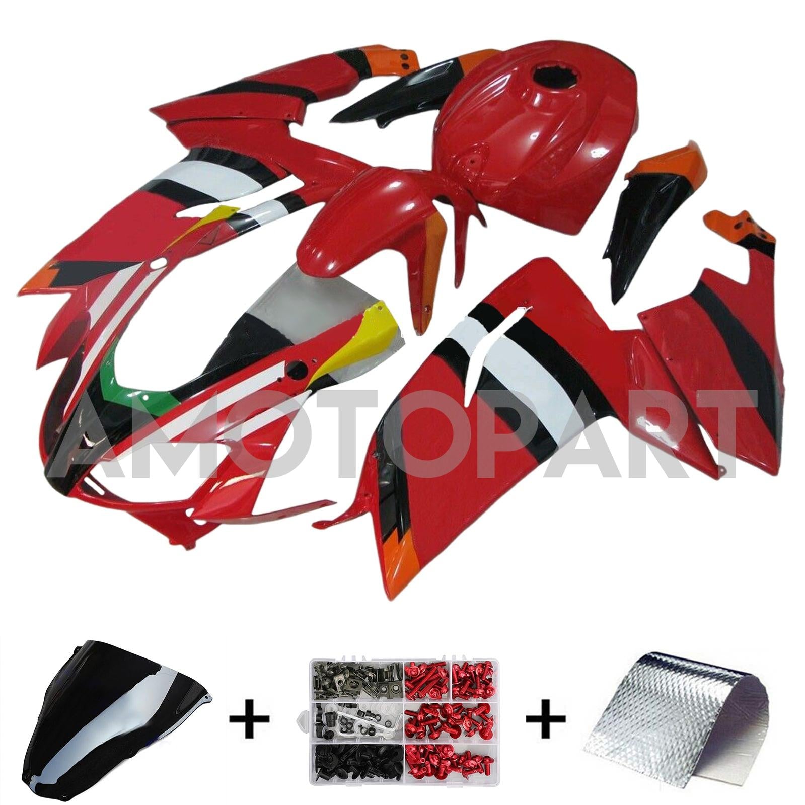 Amotopart 2006-2011 RS125 Aprilia Red&White Style2 Fairing Kit