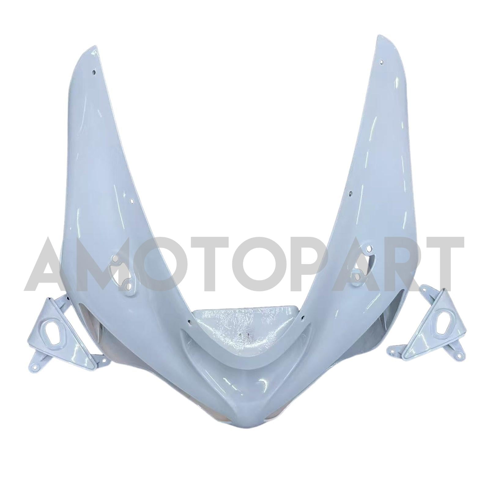 Amotopart 2005-2006 Kawasaki ZX6R 636 White Fairing Kit