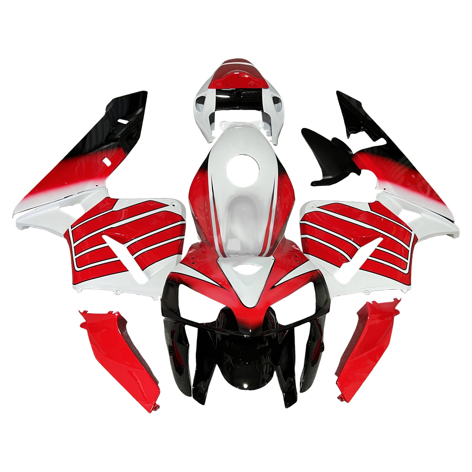 Amotopart 2005-2006 Honda CBR600RR Red White Fairing Kit