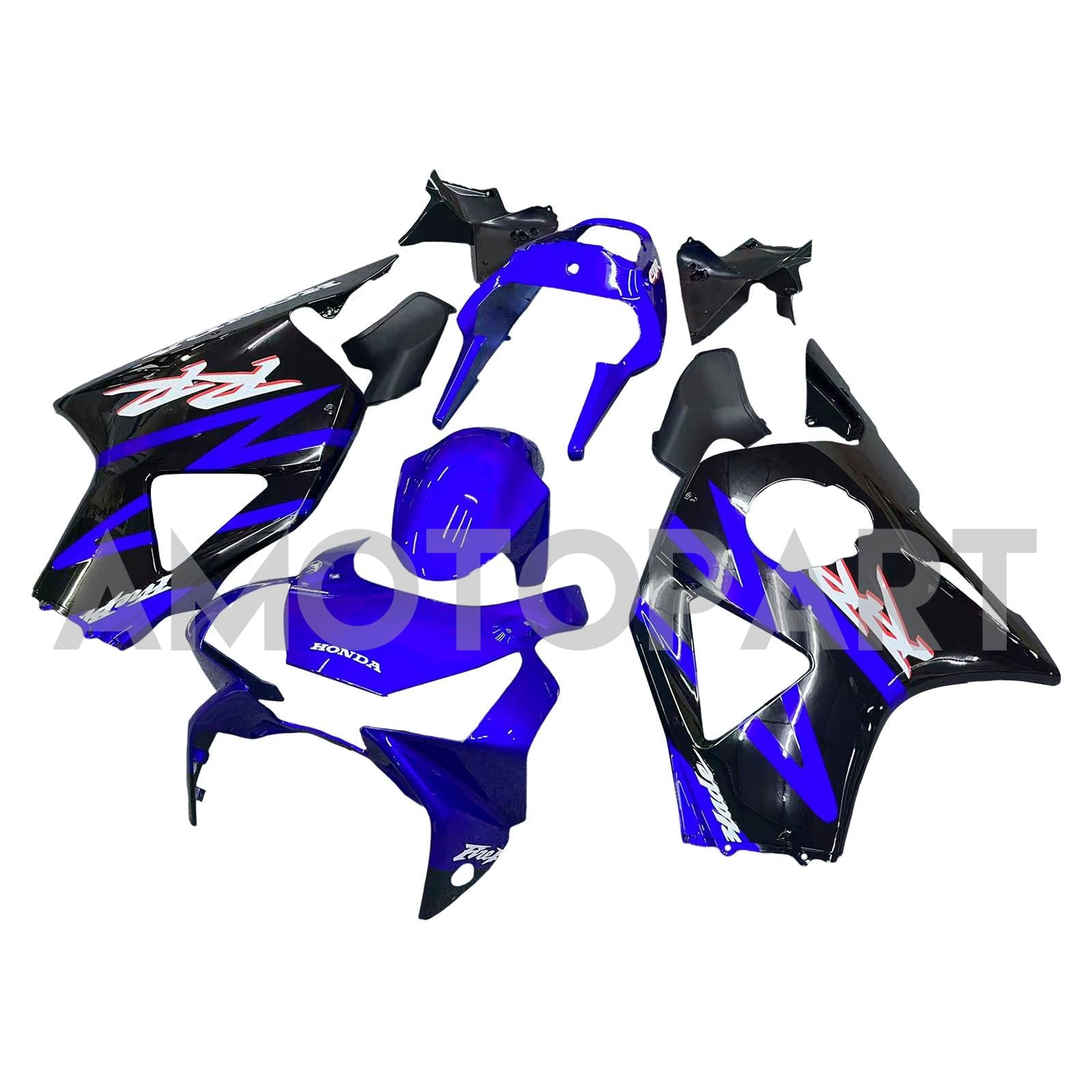 Amotopart 2002-2003 Honda CBR954 Glossy Blue Black Fairing Kit