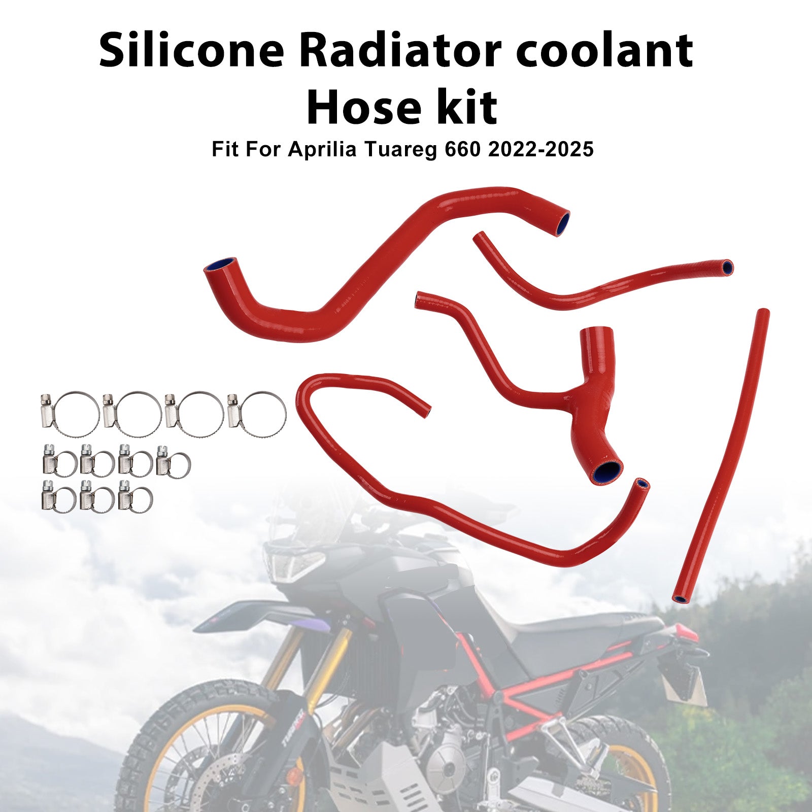 2022-2025 Aprilia Tuareg 660 Silicone Radiator coolant Hose