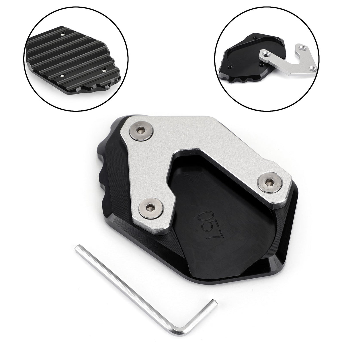 Piastra di ingrandimento del cavalletto di estensione del cavalletto laterale CNC Moto BMW F750GS 2018-2019