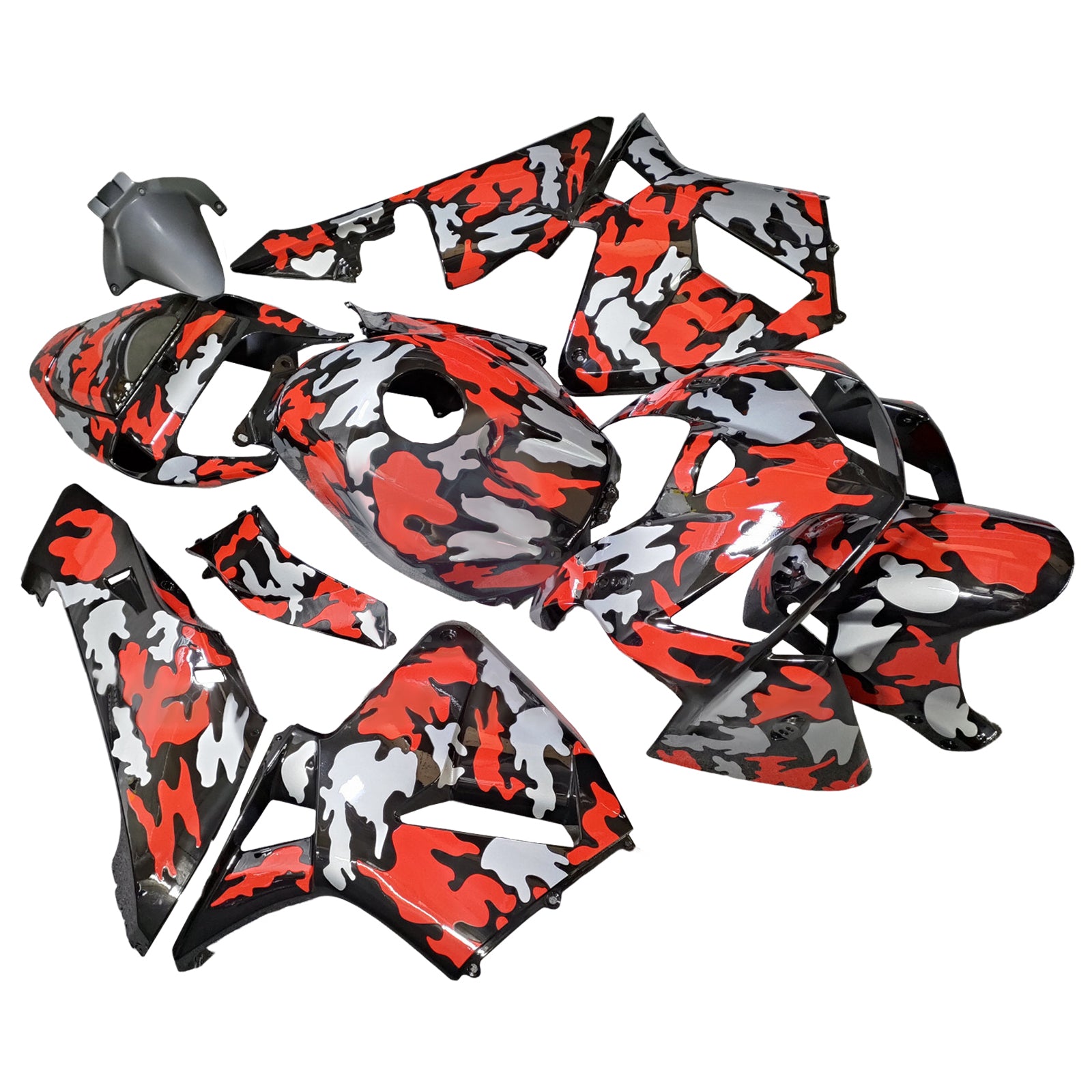 Amotopart 2005-2006 HONDA CBR600RR Kit carenatura grigio rosso nero