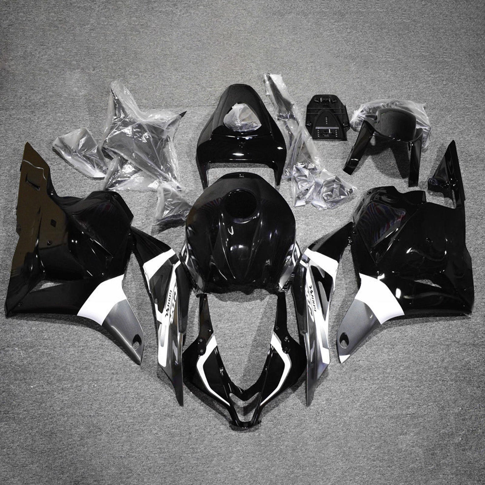 Amotopart 2009-2012 Honda CBR600RR Black&White Fairing Kit