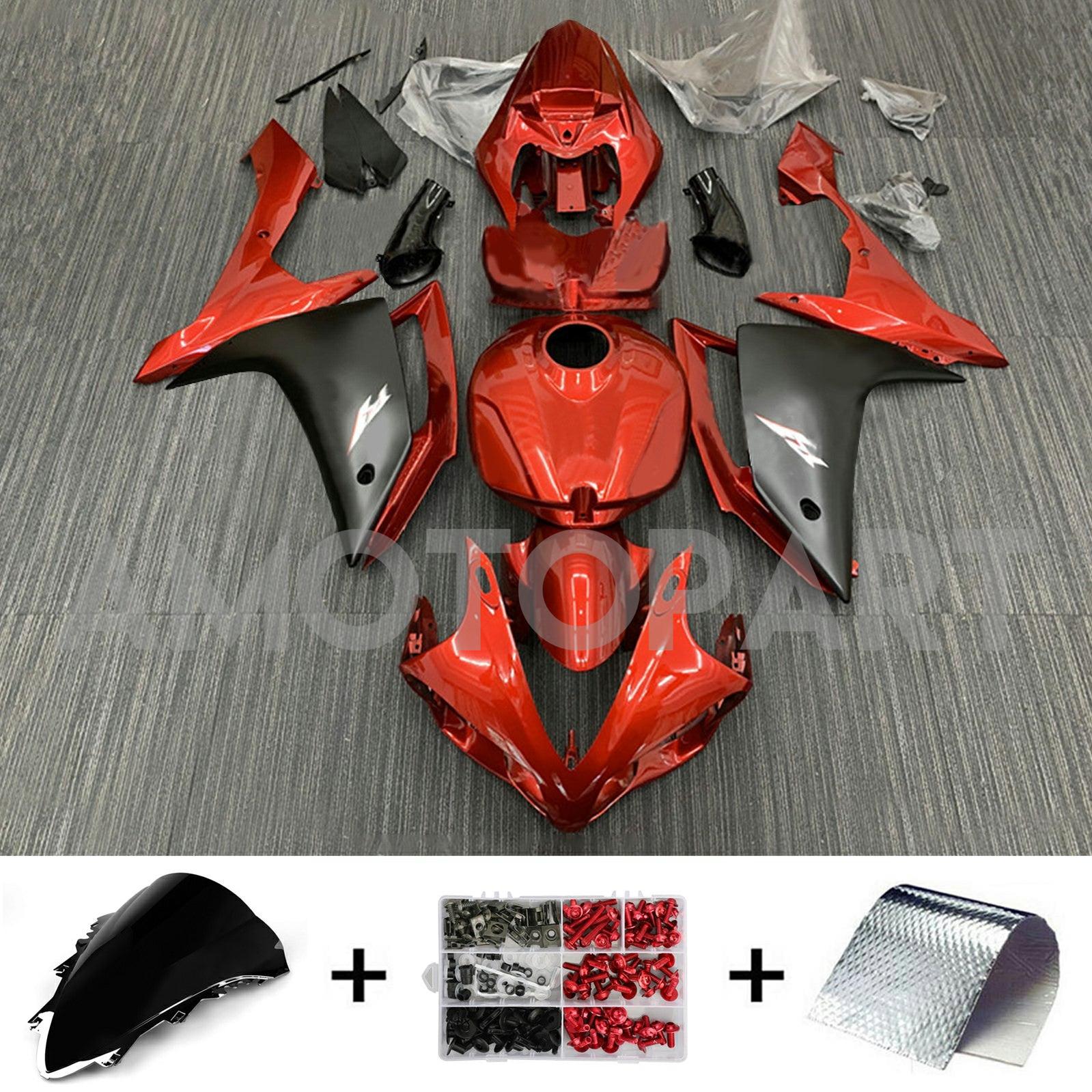 Amotopart 2007-2008 Yamaha YZF 1000 R1 Gloss Red&Matte Grey Fairing Kit
