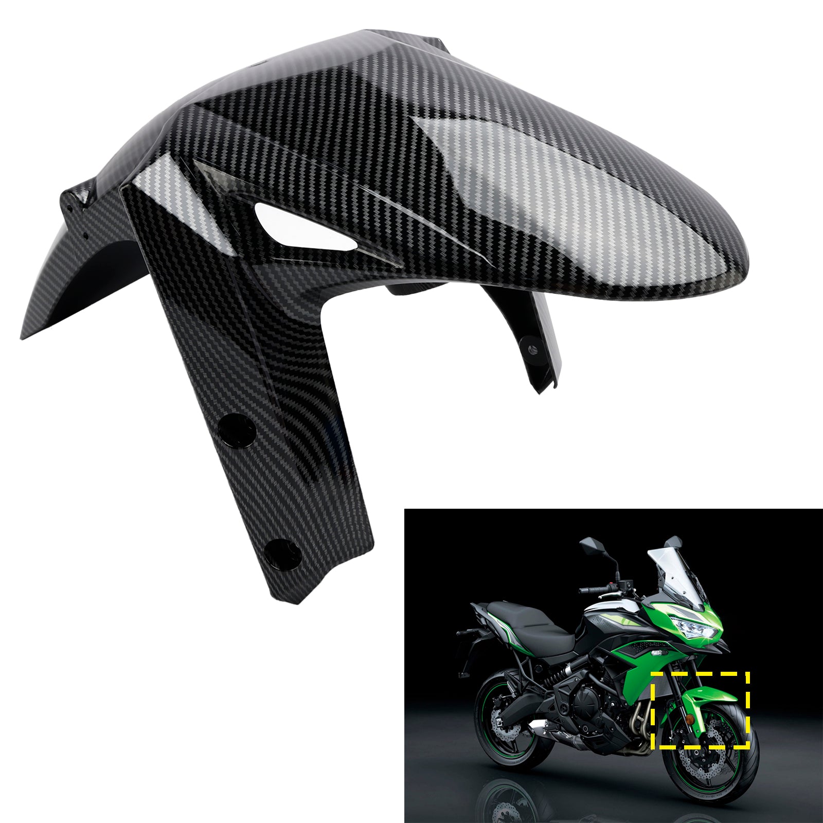 22-24 Kawasaki Versys 650 KLE650 guardabarros delantero carenado