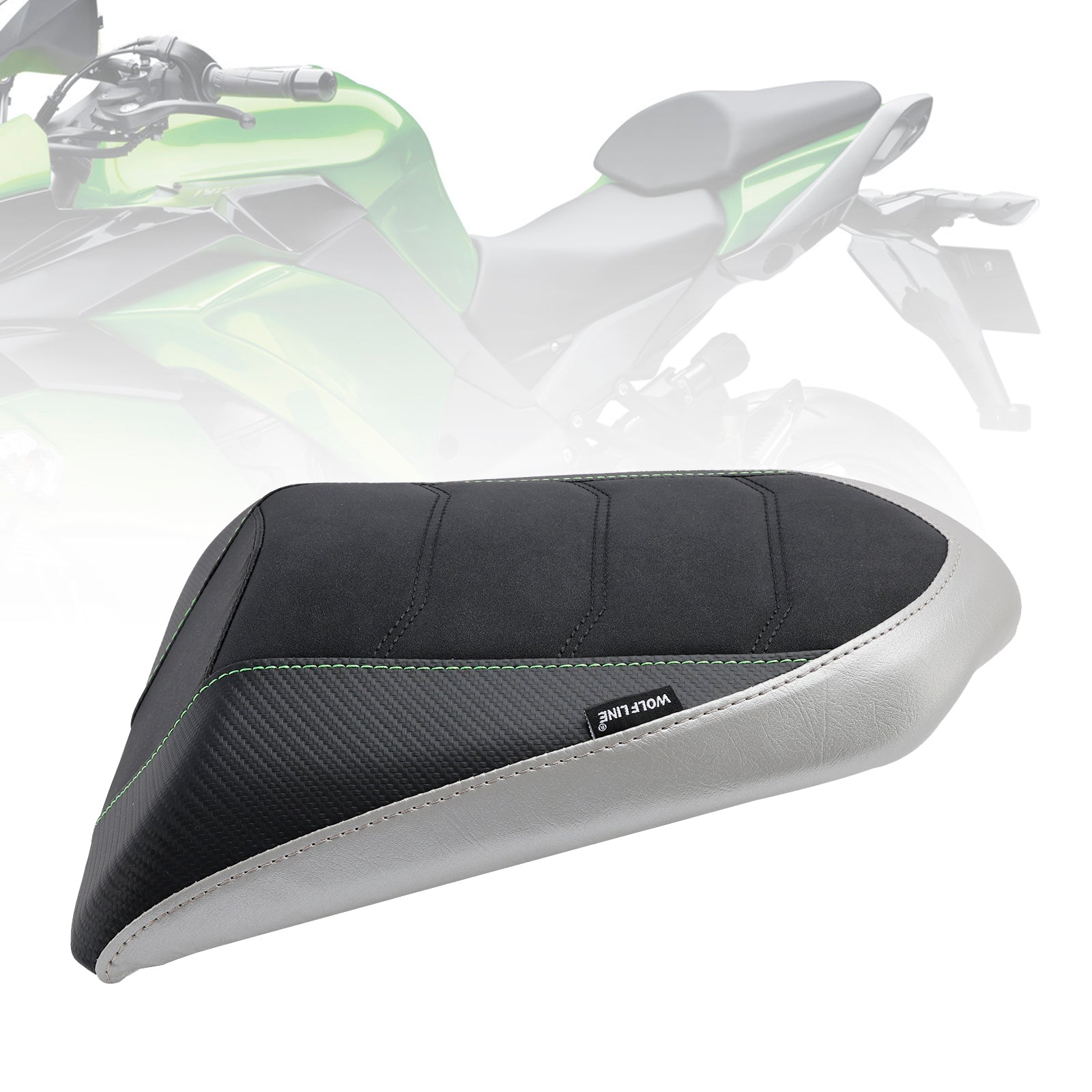 2022-2023 KAWASAKI Ninja 1000SX Rear Passenger Seat Pillion Saddle Flat Green