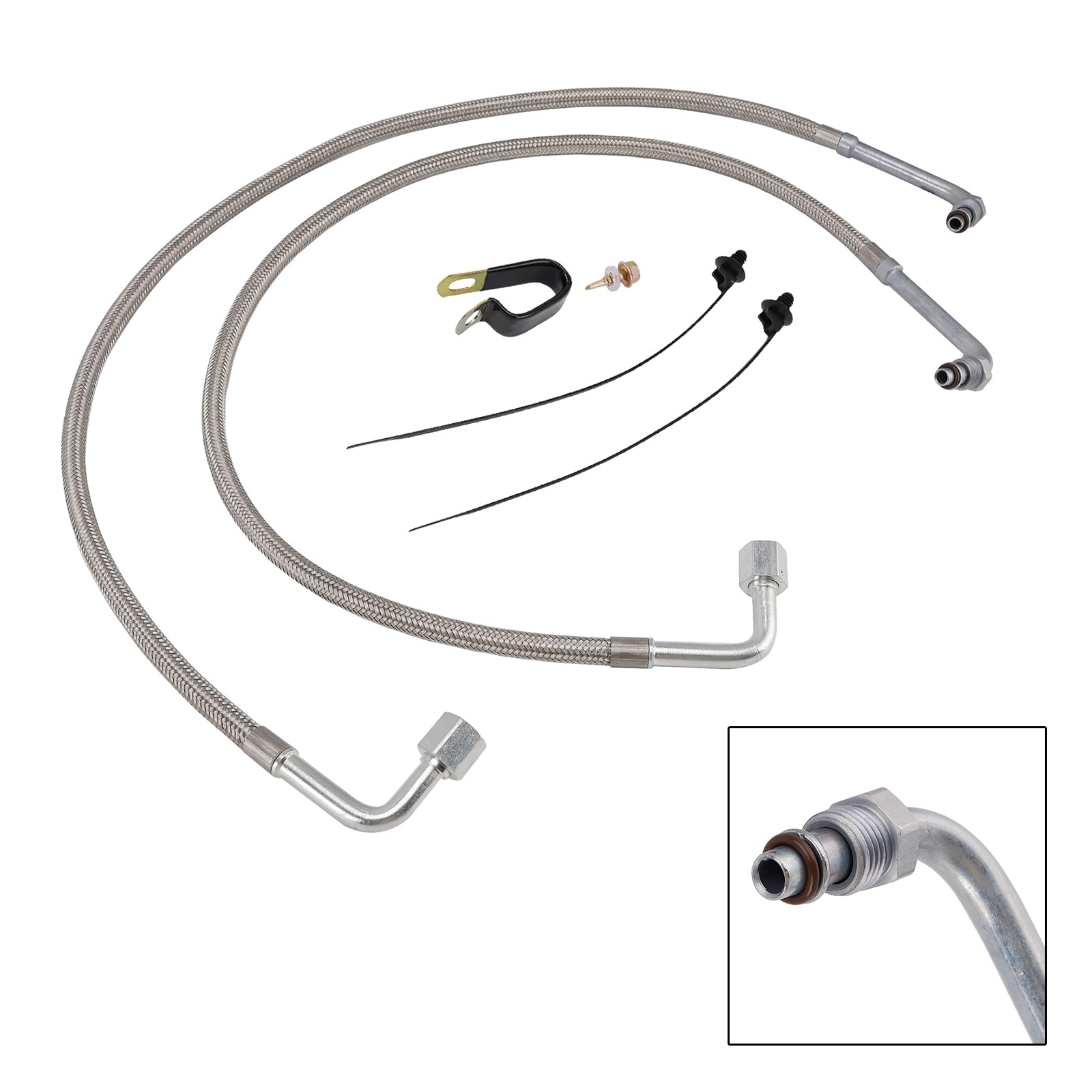 Polaris Trail Boss 330 03-08 2X Oil Hose Oil Cooler Lines 2204030 5412355