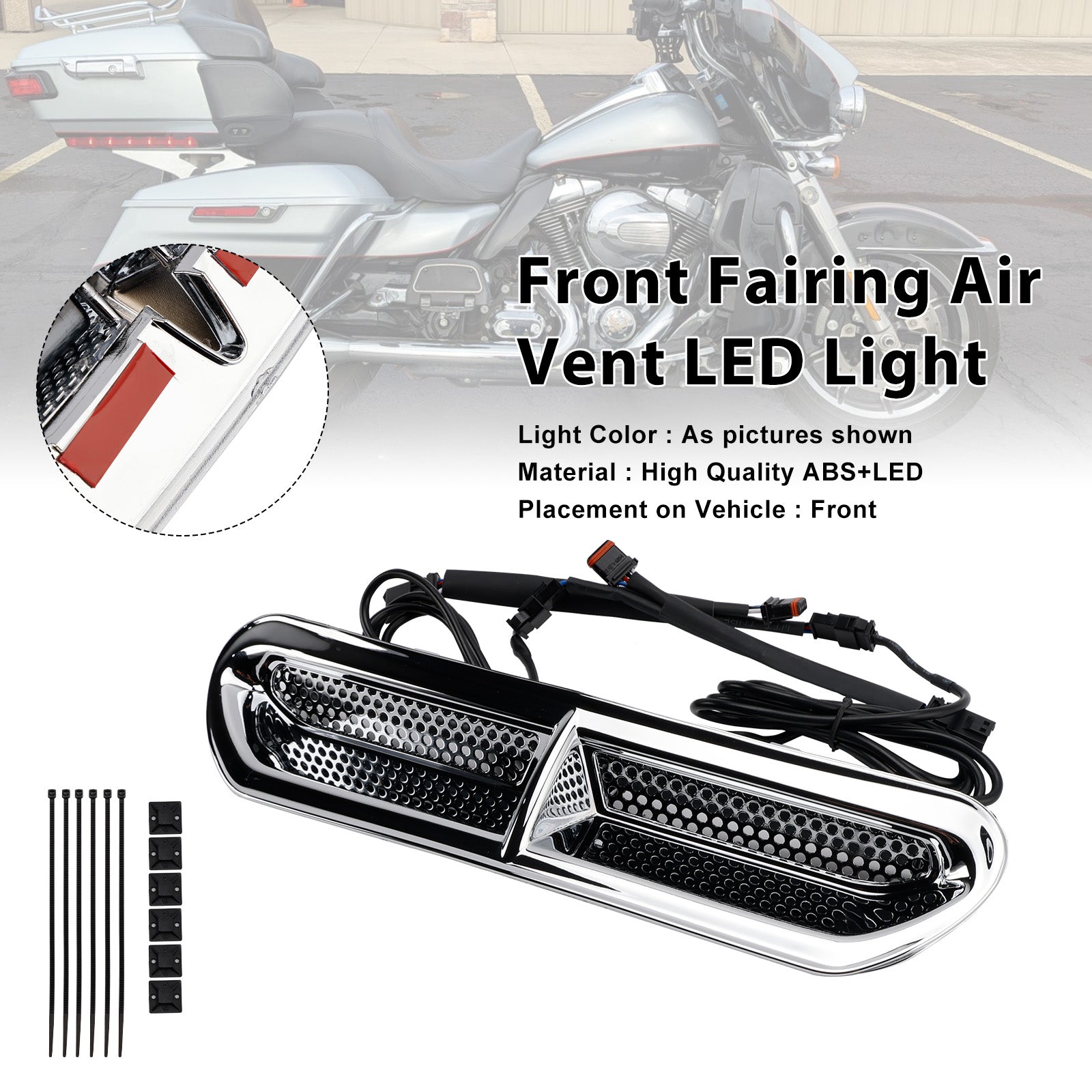 2014-2024 Touring Street Glide Front Fairing Air Vent LED Light