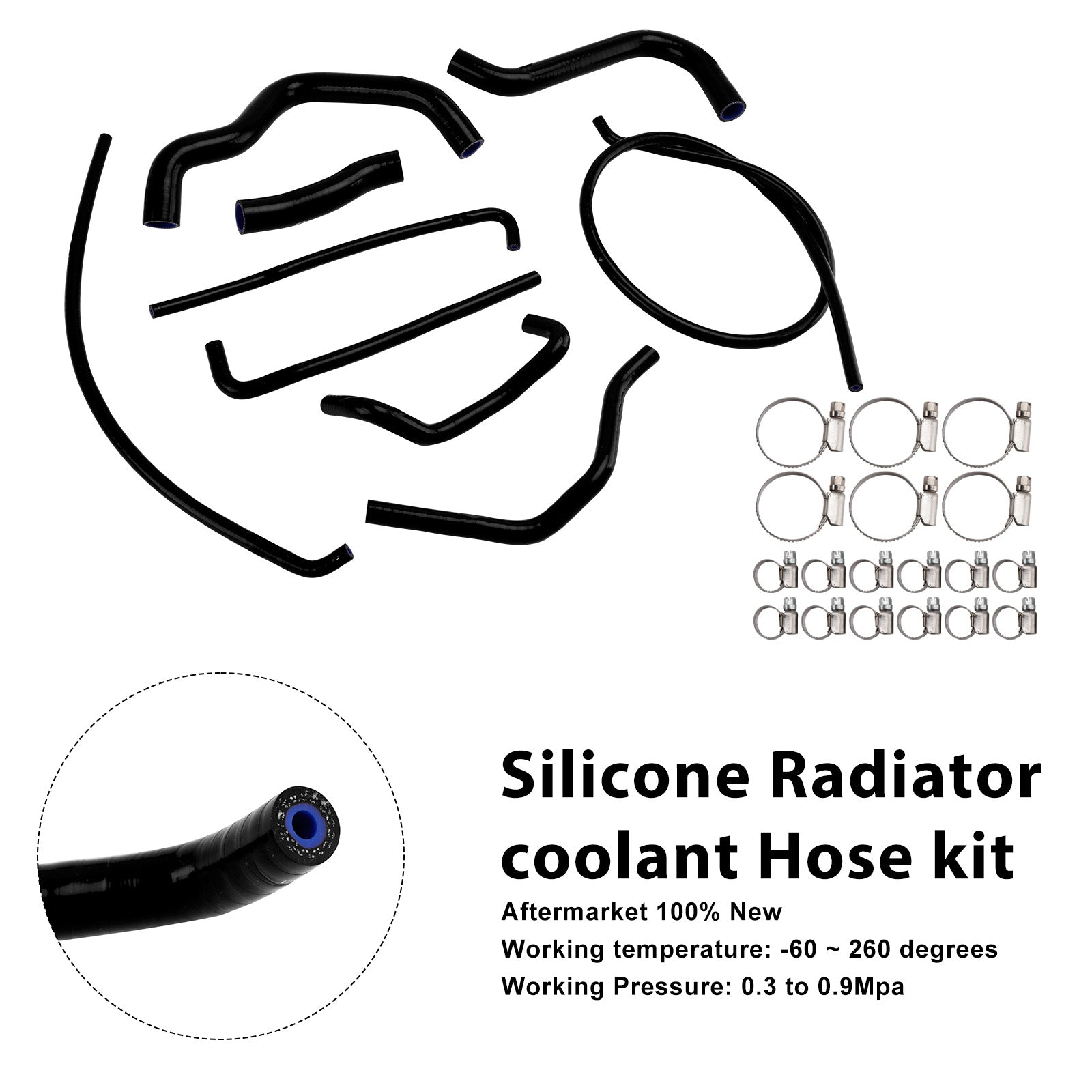 17-25 Suzuki GSX-S750 /Z 20 Silicone Radiator coolant Hose kit