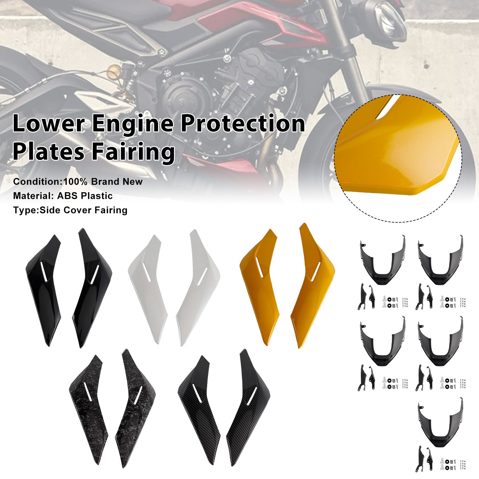 2023-2025 Street Triple 765 R/RSEngine Lower Belly Pan Panels Guard Fairing