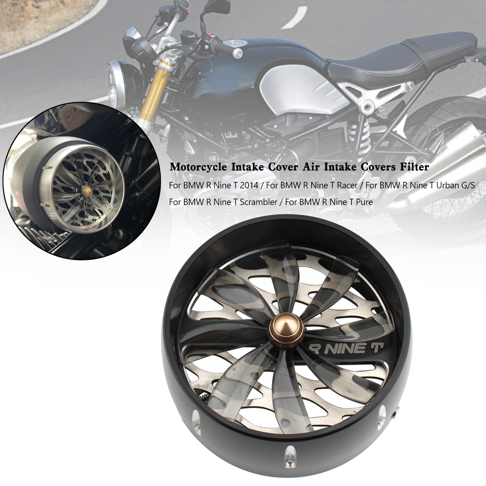 Cubierta de entrada de aire cubre filtro para BMW R Ninet Ninet R9T