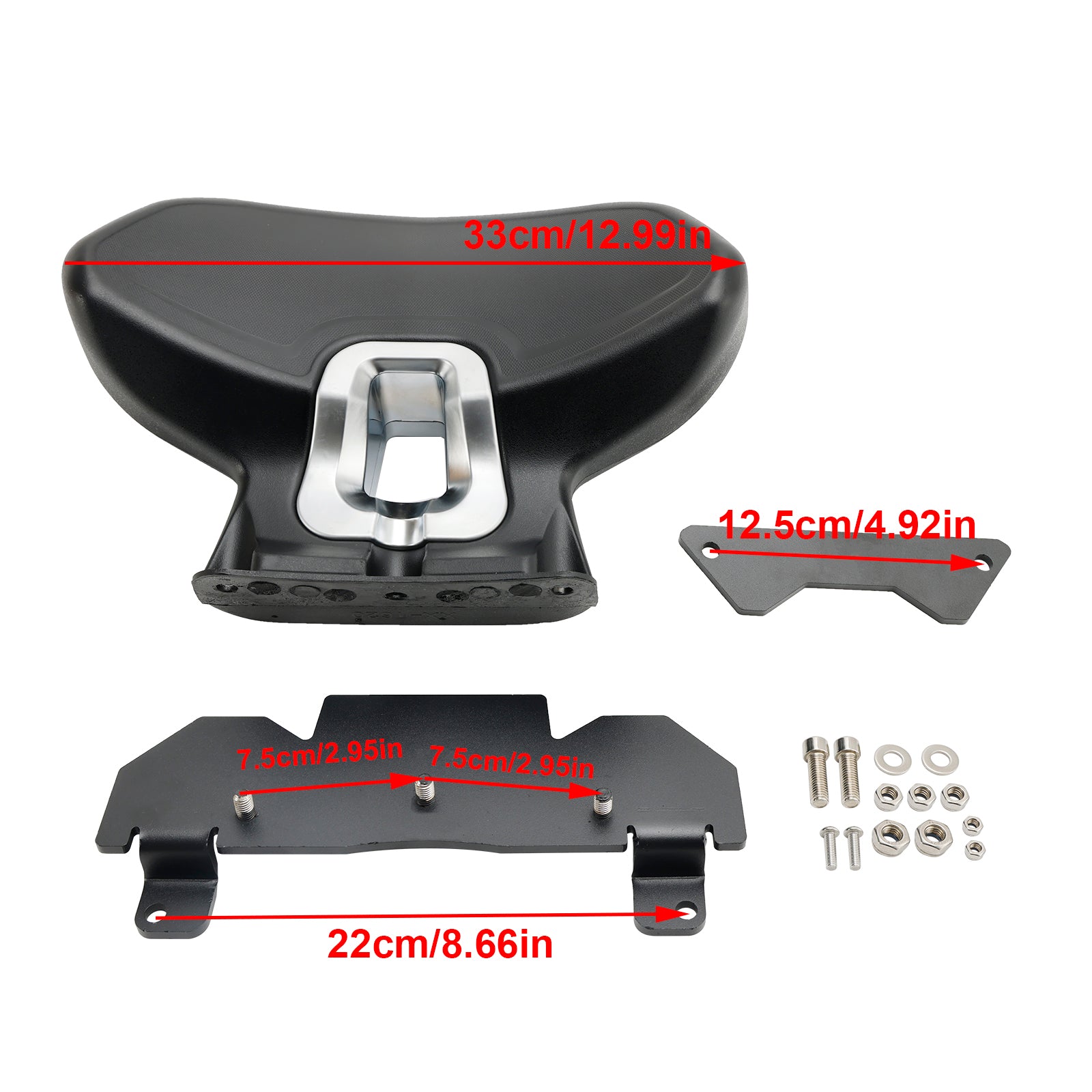 18-23 BMW C400X med originale gelændere Passager Sissy Bar Backlest