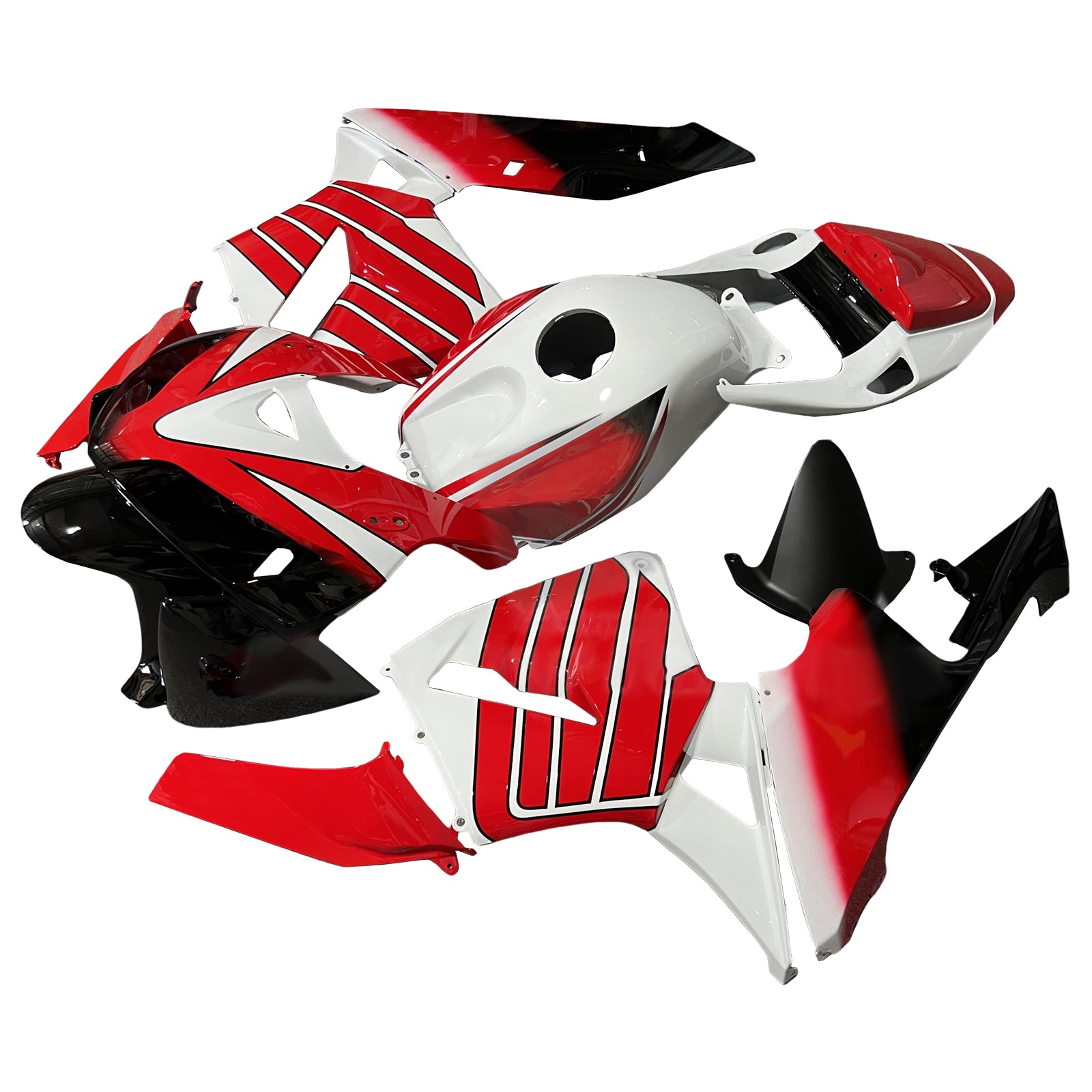 Amotopart 2005-2006 Honda CBR600RR Red White Fairing Kit