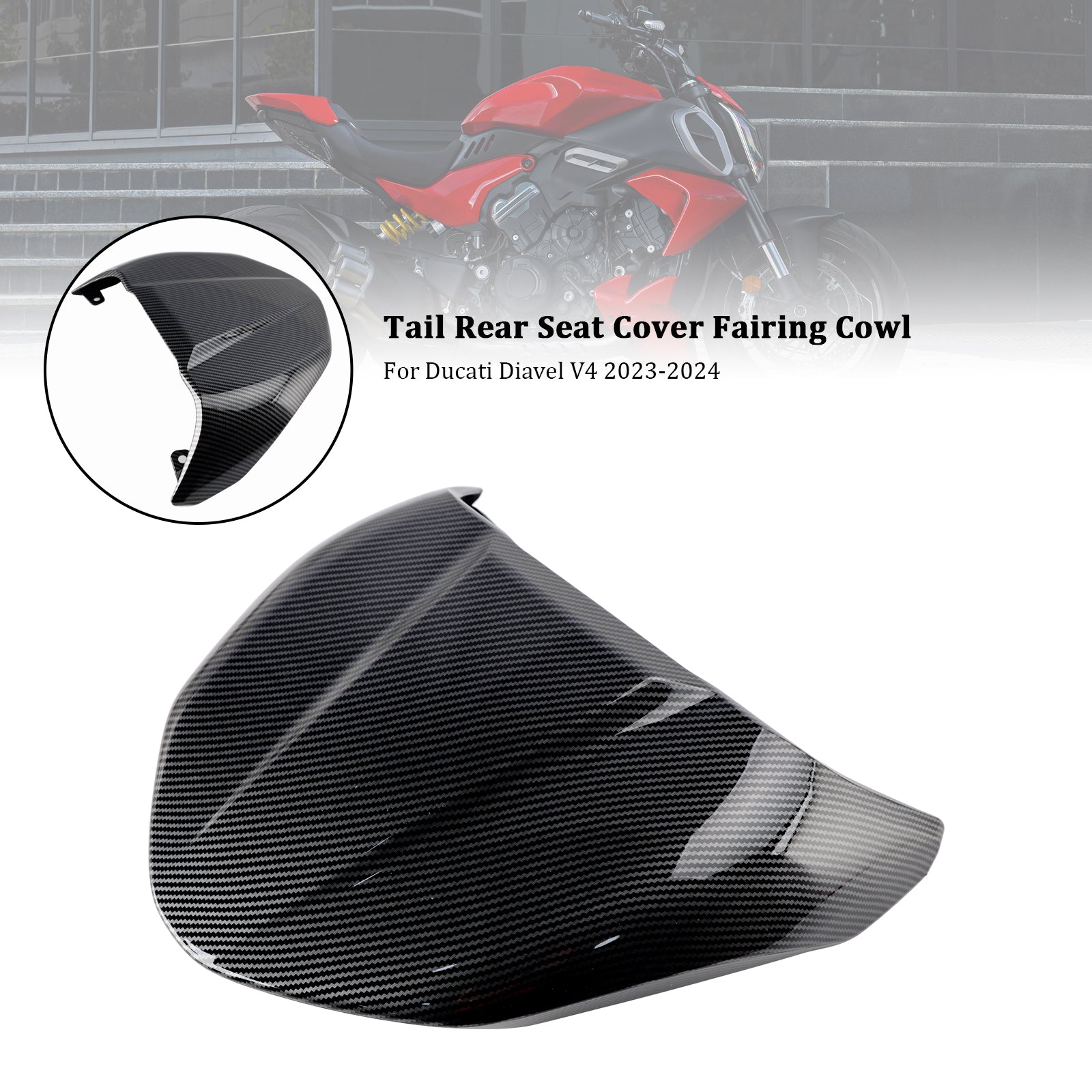 2023-2024 Ducati DiAvel V4 svans baksäte täckning fairing cowl