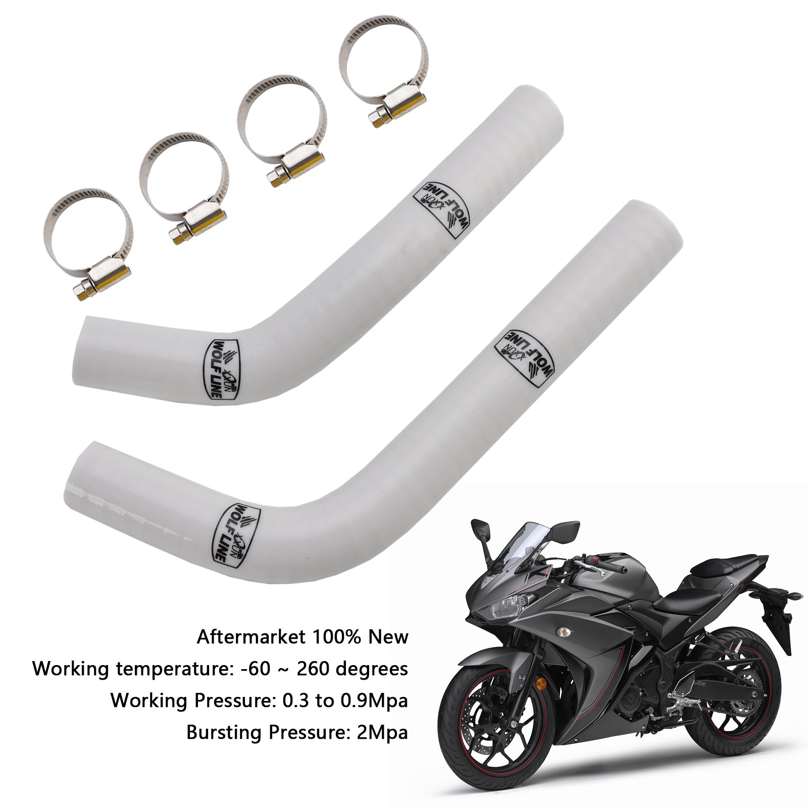 2015-2024 Yamaha MT-03 MT-25 YZF R3 R25 Mangueira de resfriador de radiador de silicone R25