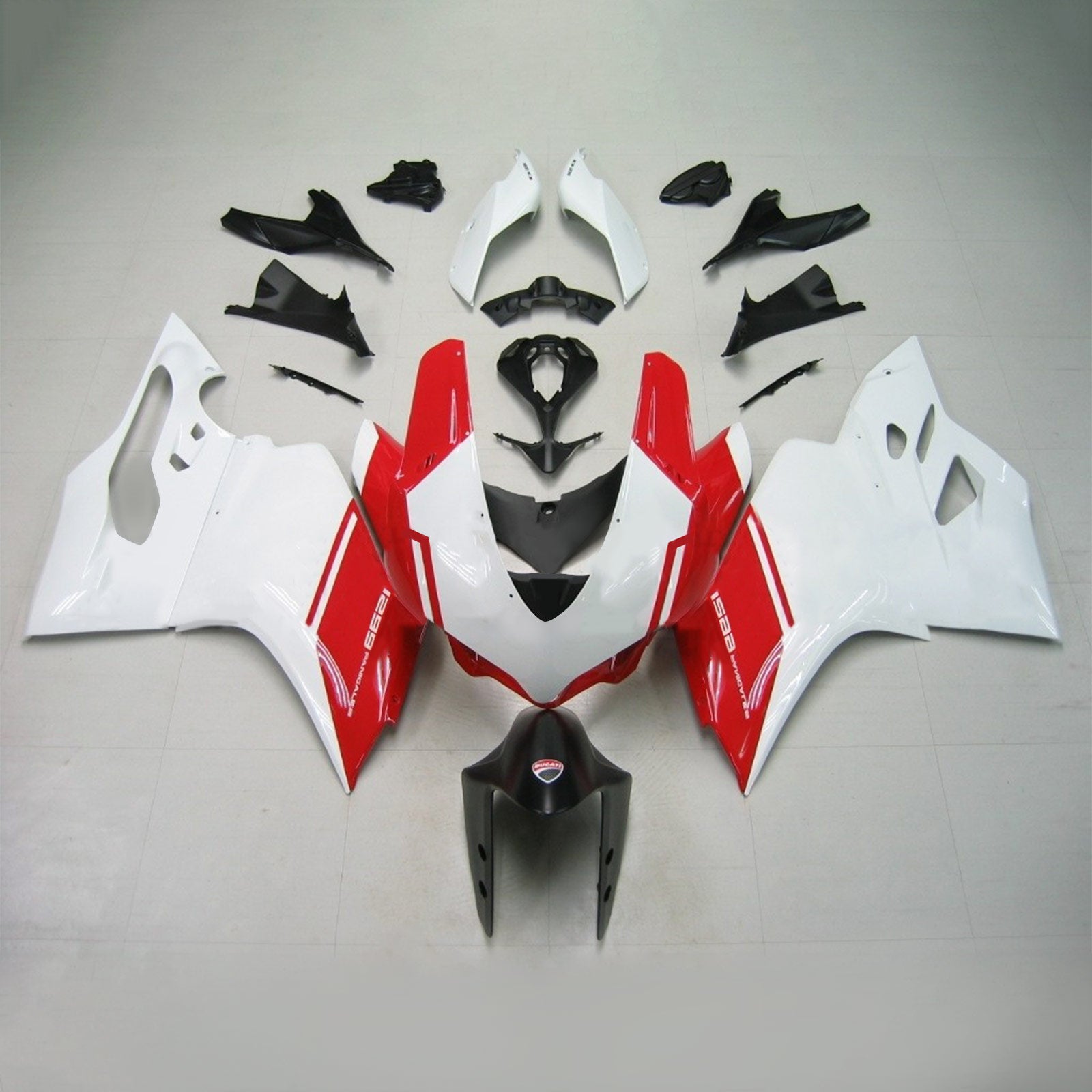 Amotopart 2015-2020 Ducati 959 White Red Black Style 2 Fairing Kit