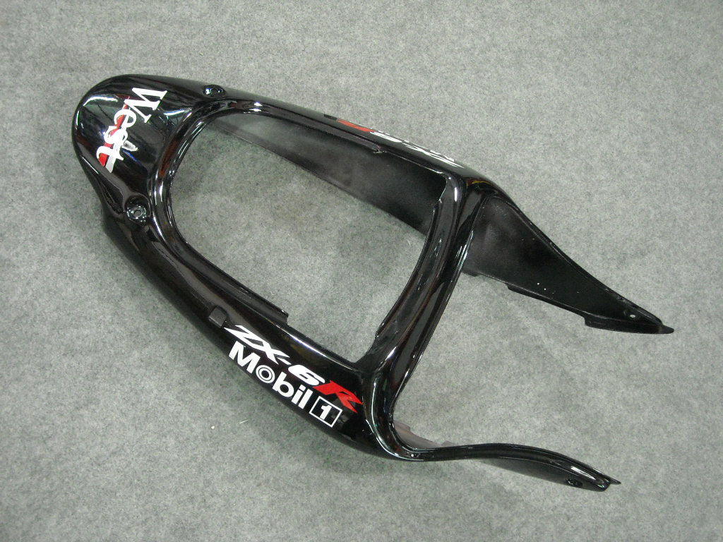 Amotopart Kawasaki 2000-2002 ZX6R 636 & 2005-2008 ZZR600 Black Fairing Kit