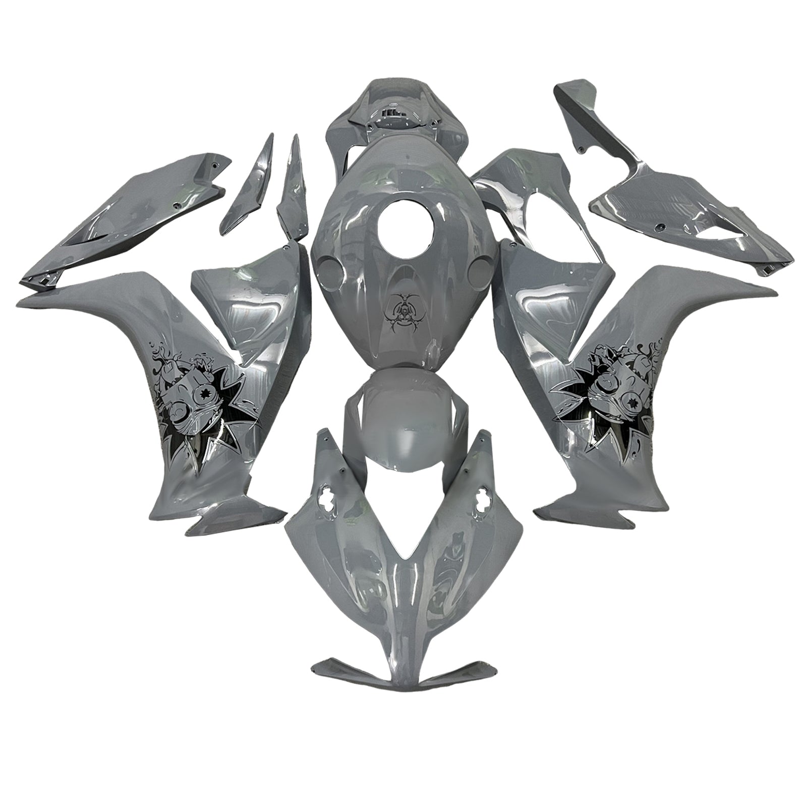 Amotopart 2012-2016 Honda CBR1000RR Gray Black Fairing Kit