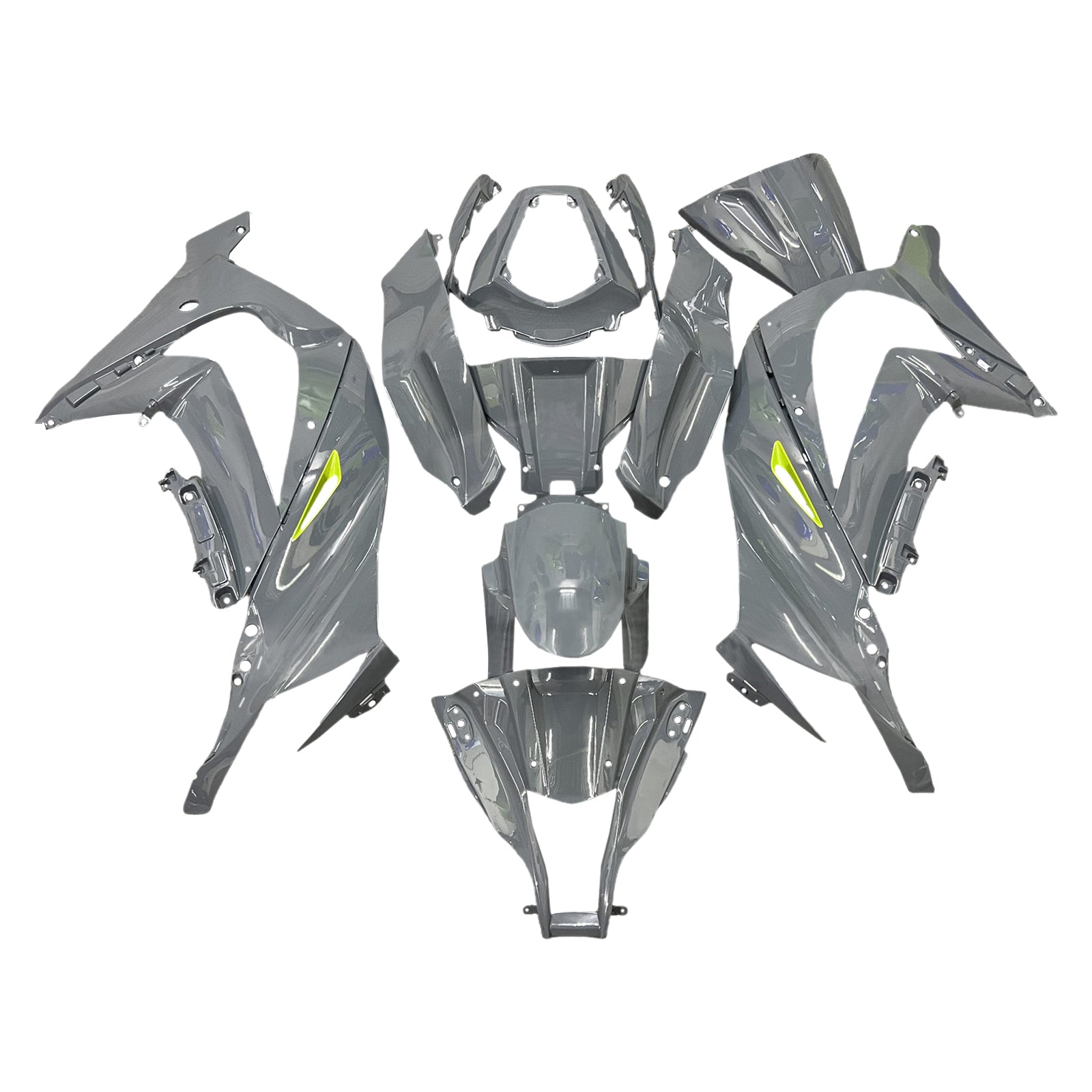 Amotopart 2011-2015 Kawasaki ZX10R Grey Fairing Kit