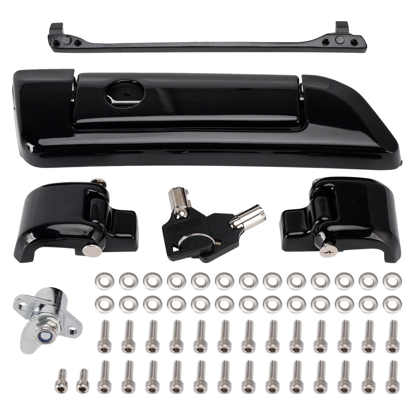 2014-2023 Touring Road King Electra Street Glide Hinges and Latch Kit Black