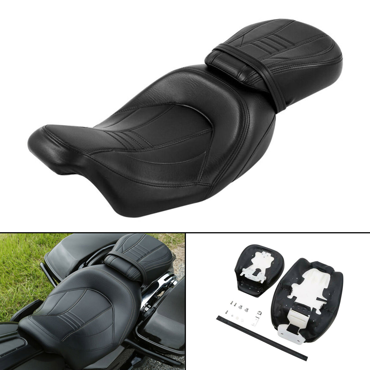 2009-2023 2020 Harley Cvo Touring Road Glide Fltr Assento do passageiro do motorista