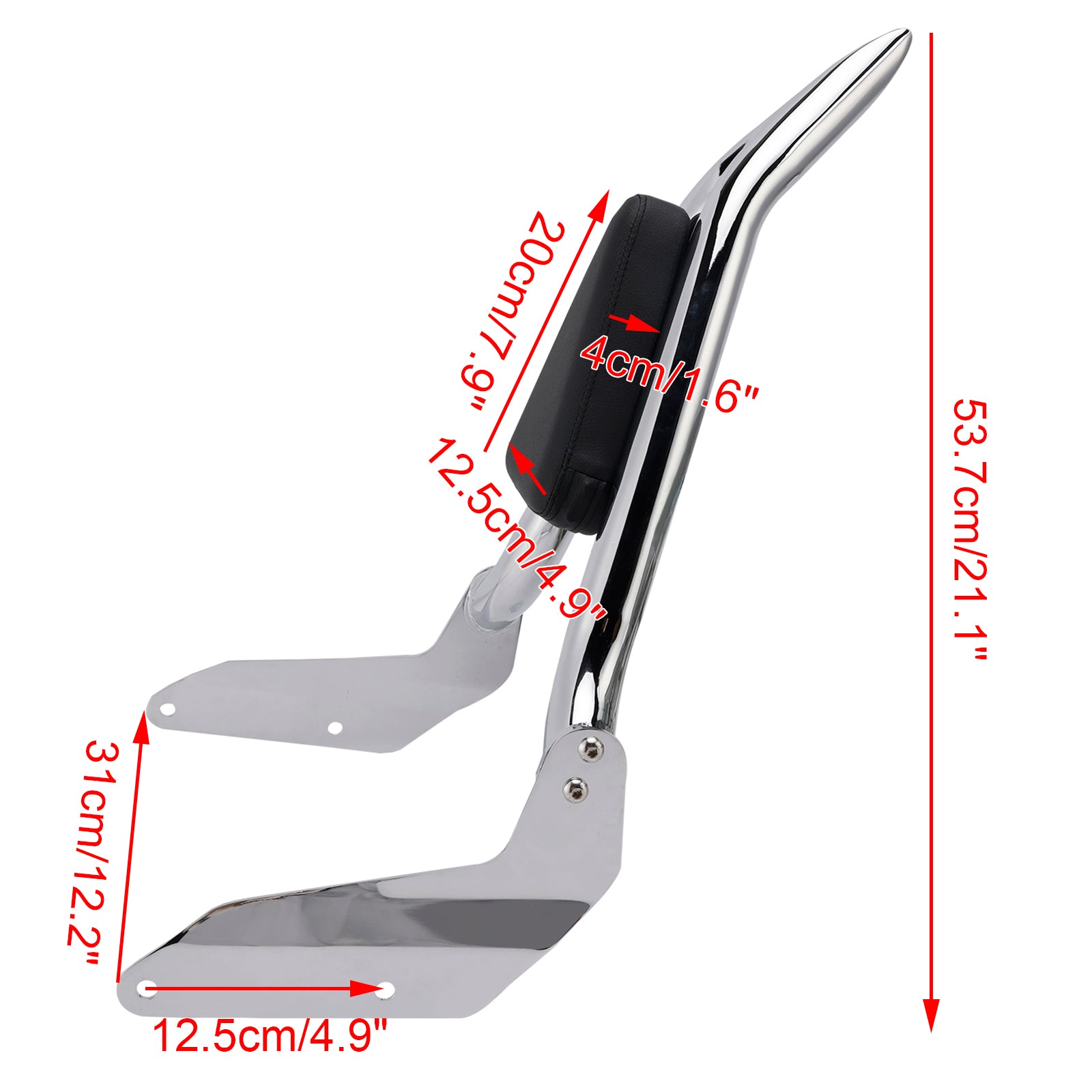 1994-2003 Honda Magna VF 750 1995-2006 Honda VF 250 Passenger Sissy Bar Backrest