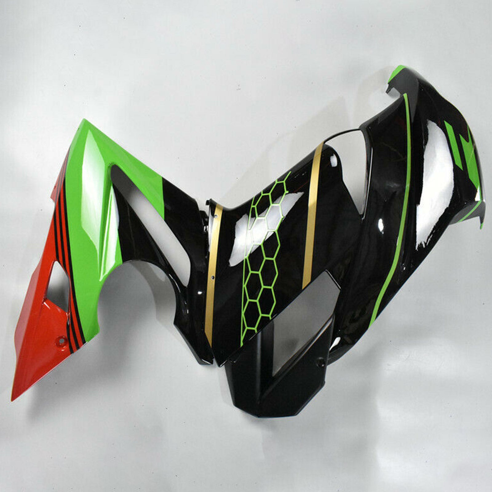 Amotopart 2009-2011 Kawasaki Ninja 650 EX650 Black&Green Fairing Kit