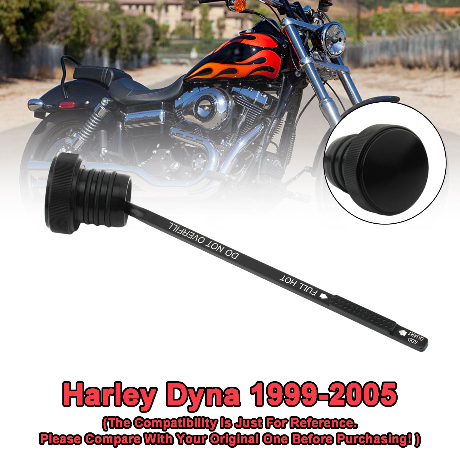 99-05 Super GLID FXD FXDX FXDL DYNA Huile Plonge du réservoir Bouchon de réservoir 0710-0150