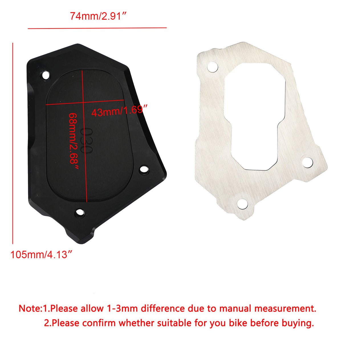 14-16 BMW R1200GS ADV LC CNC Side Stand Extenesion Kickstand Enlarger Plate