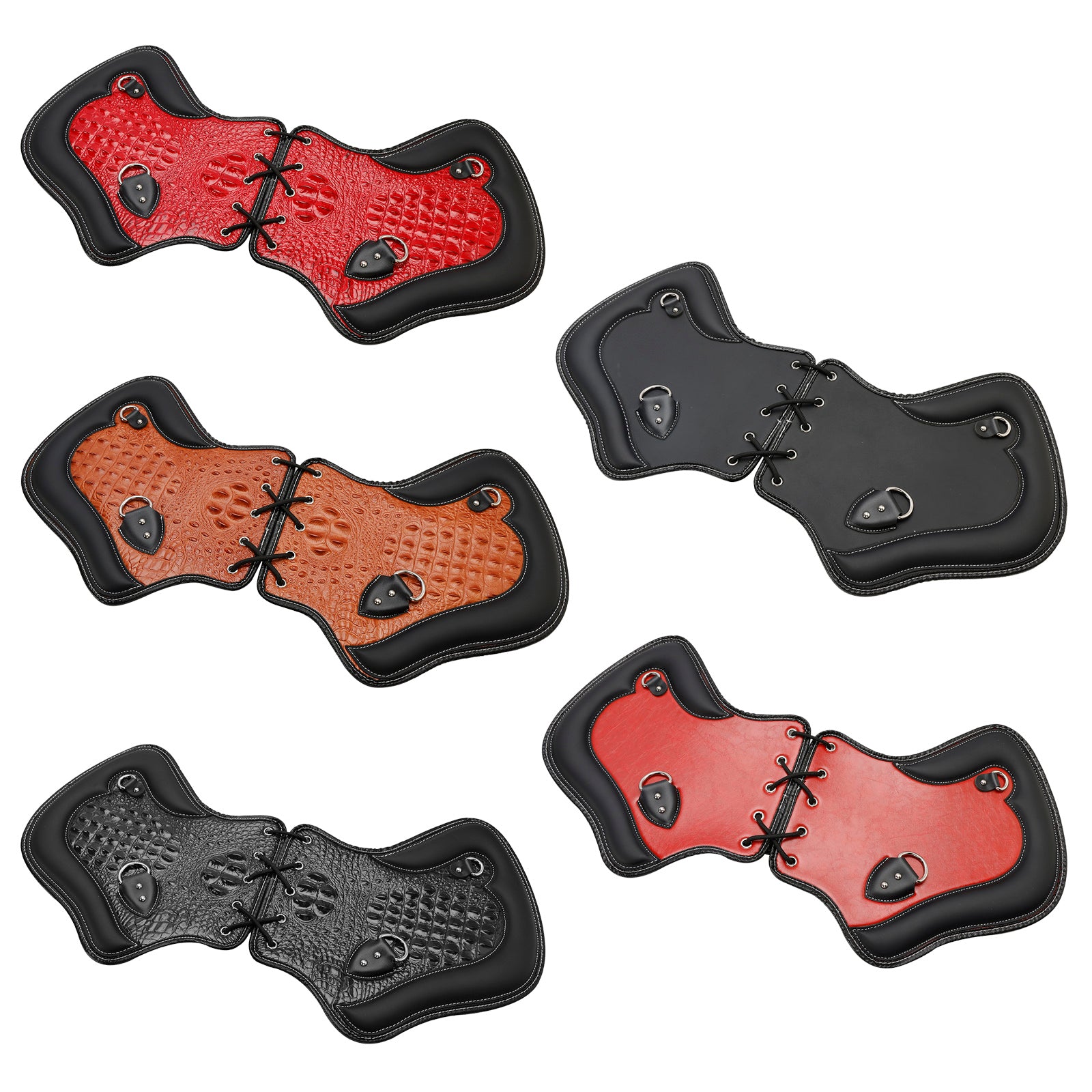 2Pcs Universal Heat Saddle Shield Deflector Blackb For Flhxs Glide Rider Fxdwg Brown