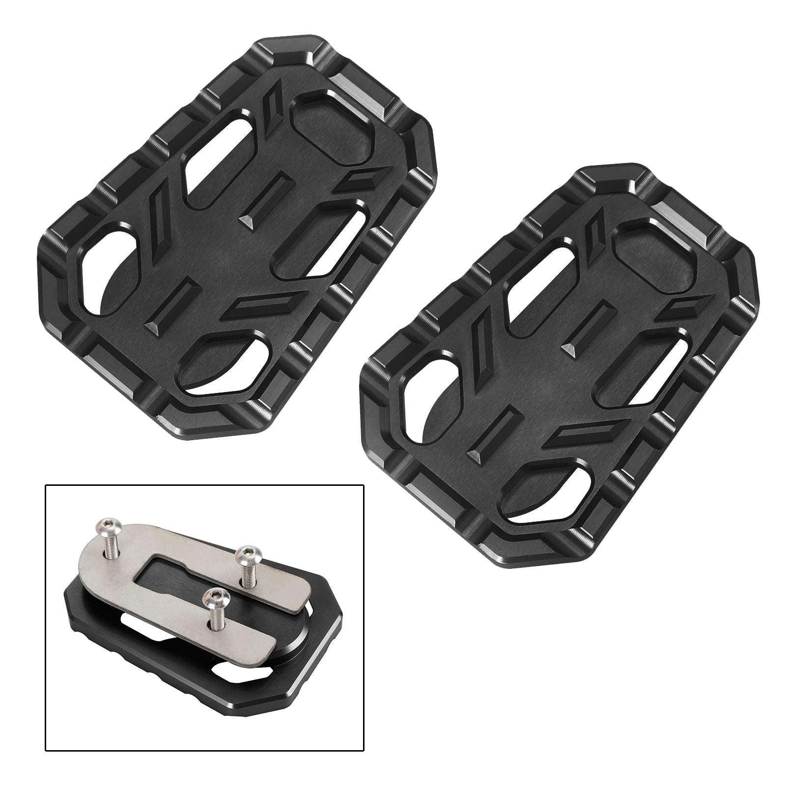 Cnc Foot Pegs Footrests Covers Driver Pedal Fit For TR Scrambler 1200 Tiger Silver