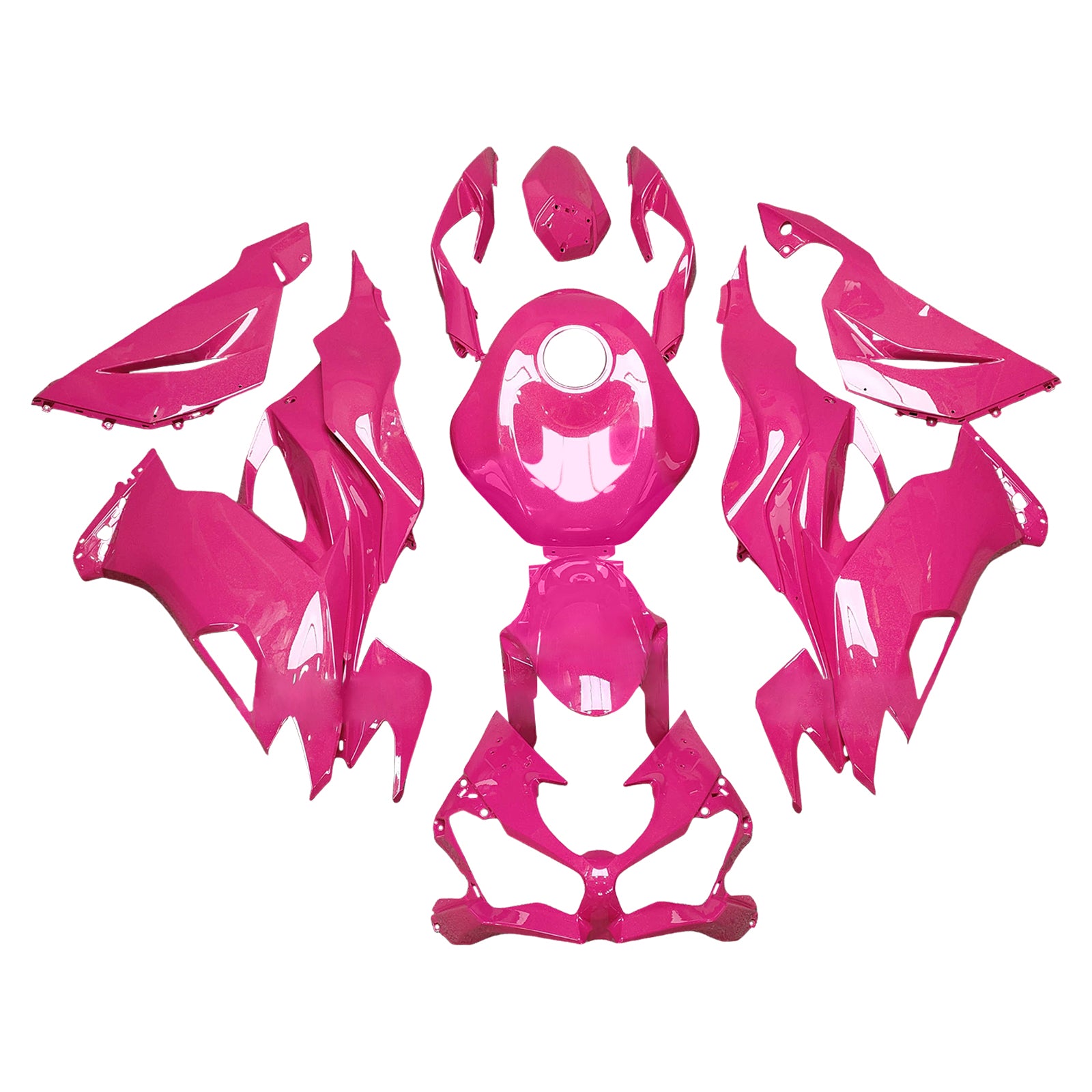 Amotopart 2019-2023 Kawasaki ZX6R Glossy Pink Fairing Kit