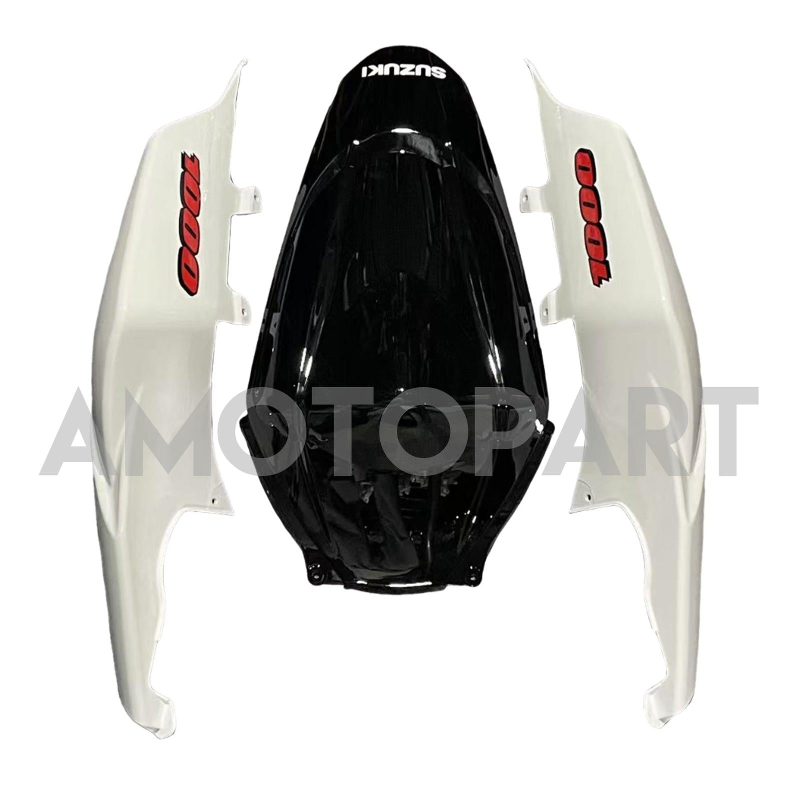 Amotopart 2007-2008 Suzuki GSXR1000 Black White Red Fairing Kit