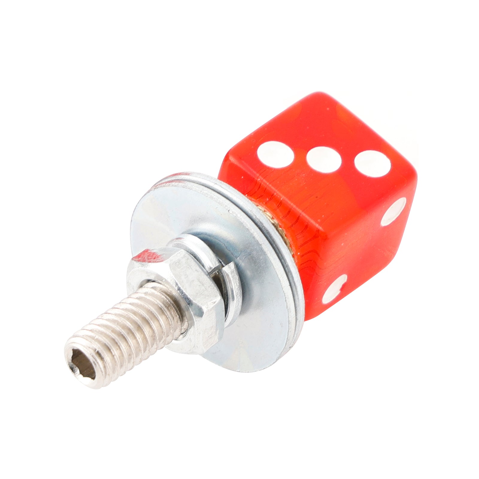 X2 M6 Plastic Custom Head Dice License Plate Frame Screws Bolts Hardware Red