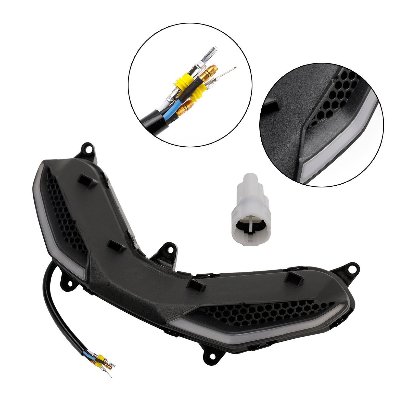 Le migliori offerte per Faro anteriore griglia faro LED protezione segnale luminoso per Yamaha Y15Zr