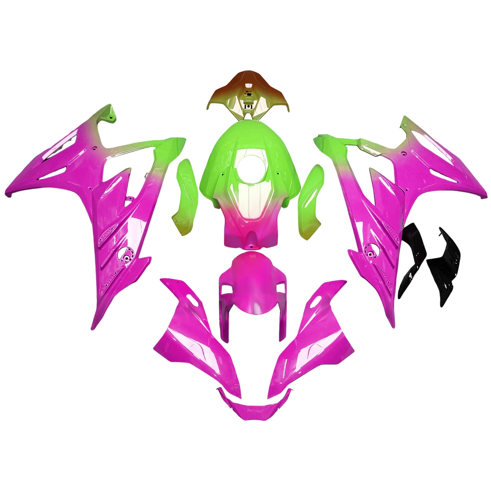 Amotopart 2023-2024 BMW S1000RR Glossy Pink Green Fairing Kit