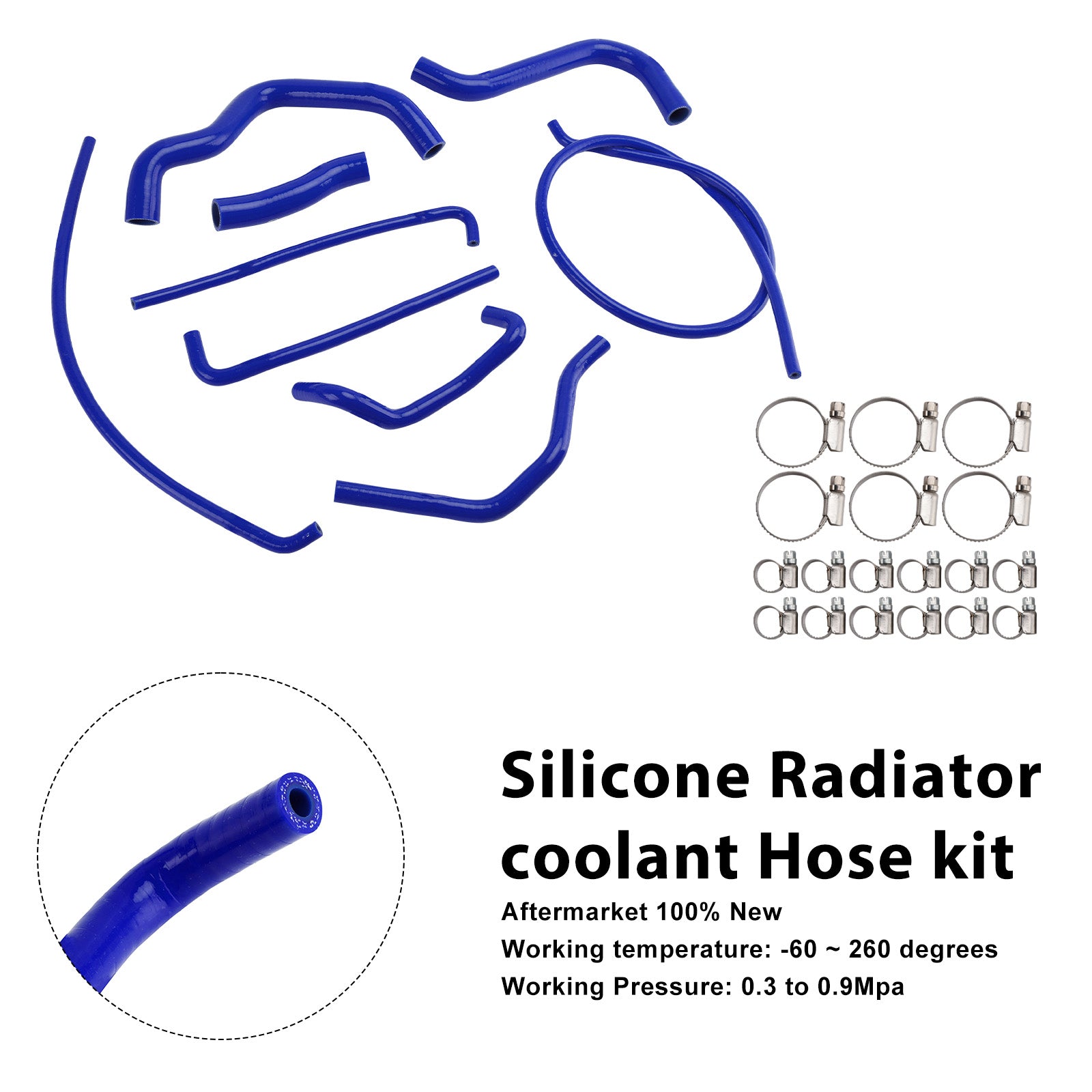 17-25 Suzuki GSX-S750 /Z 20 Silicone Radiator coolant Hose kit