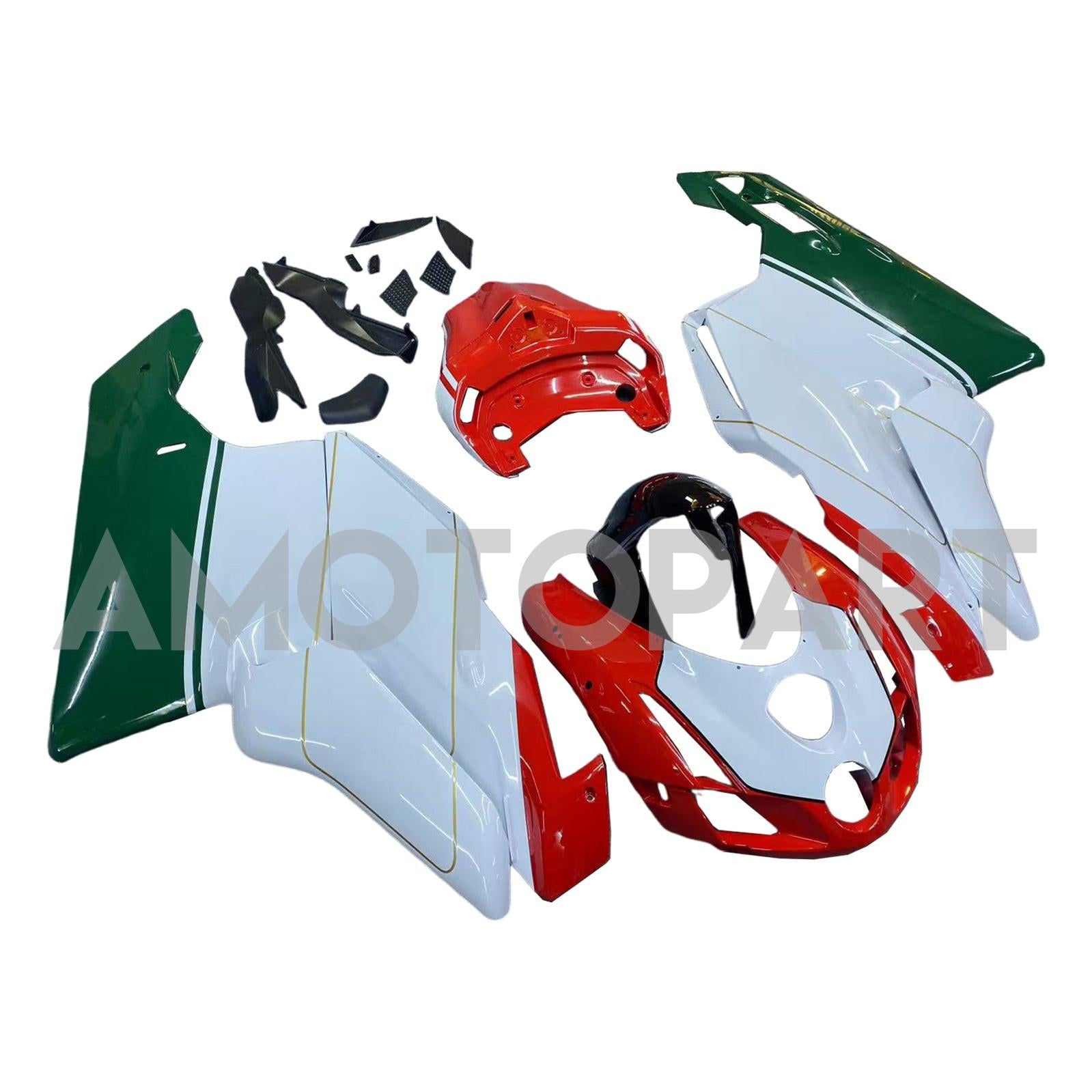 Amotopart 2003-2004 Ducati 999/749 Red White Green Fairing Kit