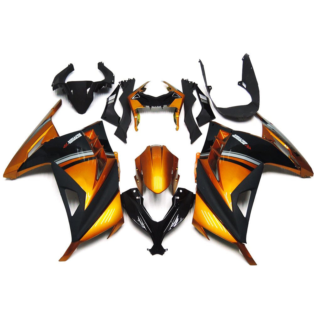 Amotopart Kit carena Oro&Nero Kawasaki EX300/Ninja300 2013-2023