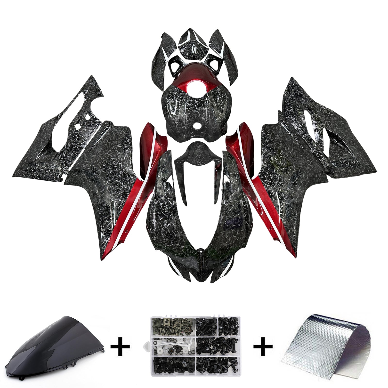 Amotopart 2012-2015 Ducati 899 Wykute z czerwonym zestawem owiewki z włókna węglowego