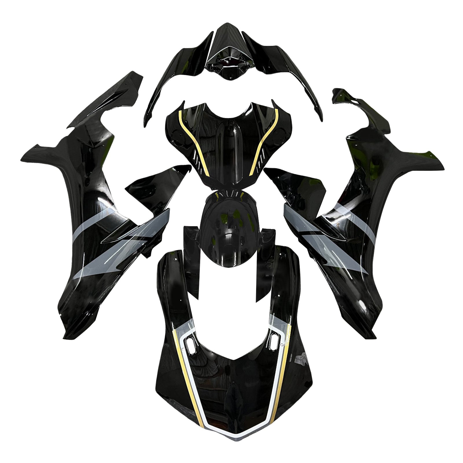 Amotopart 2015-2019 Yamaha YZF-R1 Black Fairing Kit